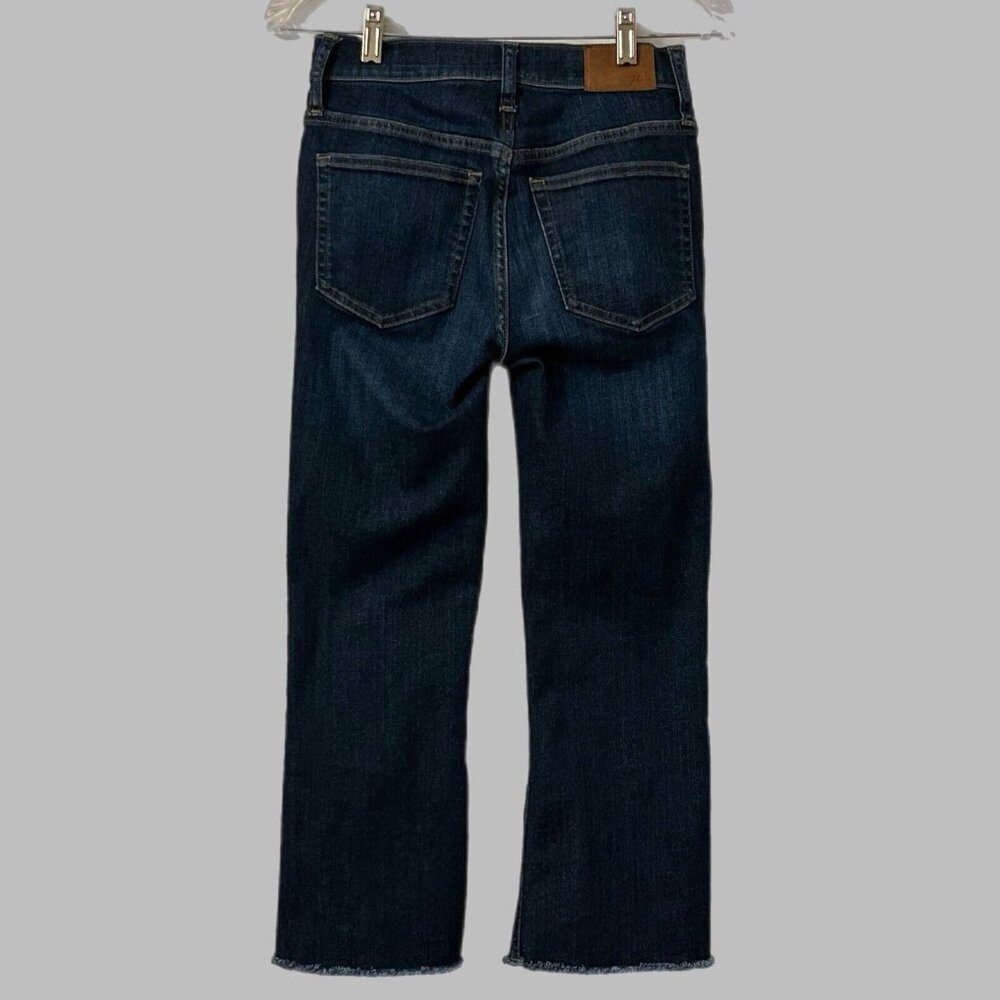 J. Crew Womens Jeans Size 24P Petite 9" Billie Demi Boot Crop Raw Hem Button Fly
